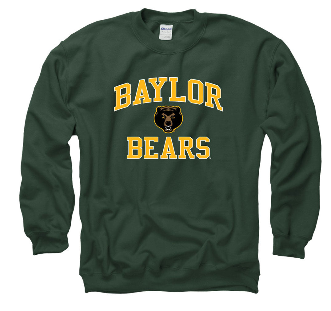 Baylor Bears Men's Crew Neck Sweatshirt- Green-Shop College Wear