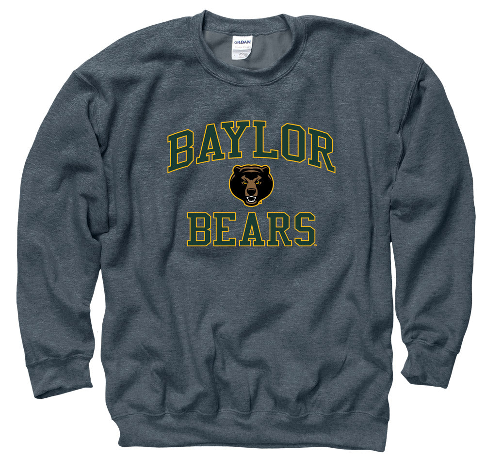Baylor Bears Men's Crew Neck Sweatshirt-Charcoal-Shop College Wear