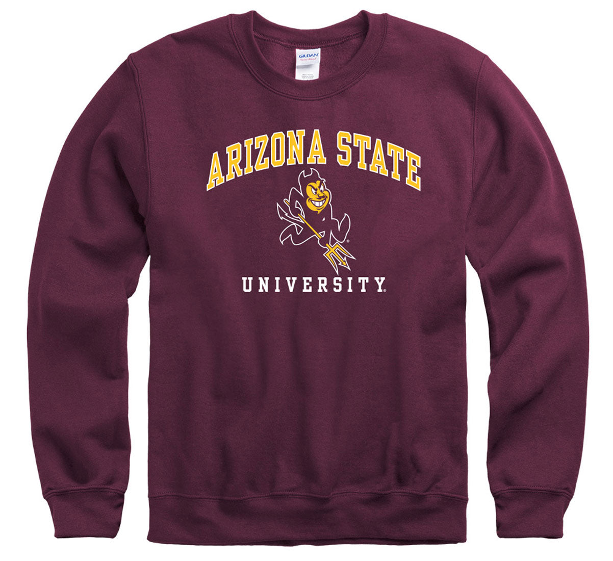 Arizona State University Sun Devils Crew Neck Sweatshirt-Maroon-Shop College Wear