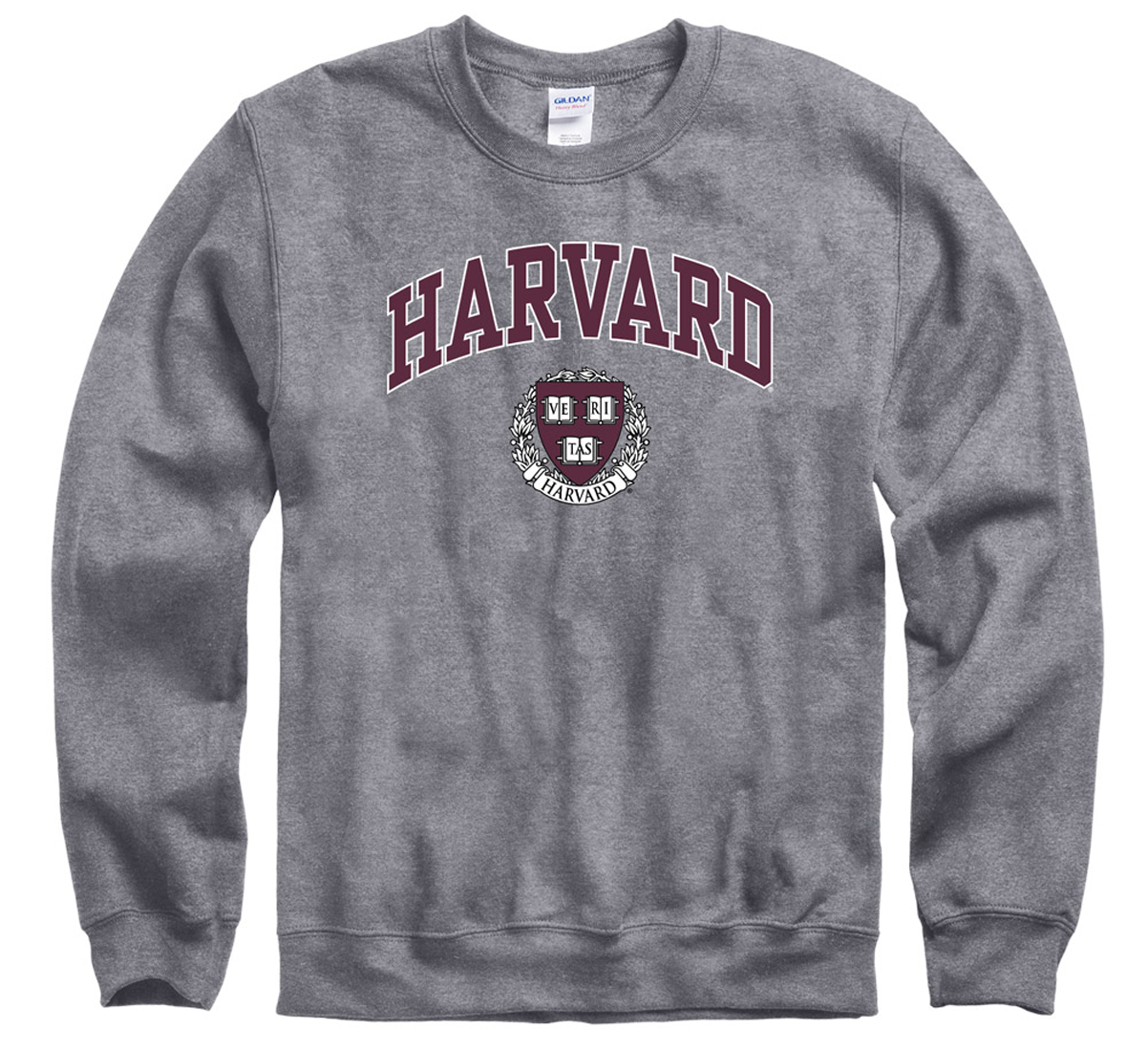 Harvard University Crew-Neck Men's Sweatshirt-Charcoal-Shop College Wear