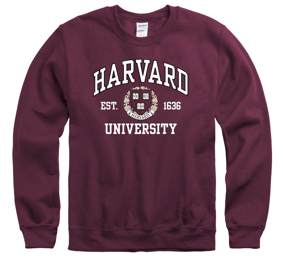 Harvard University Men's Crew-Neck Sweatshirt-Crimson-Shop College Wear