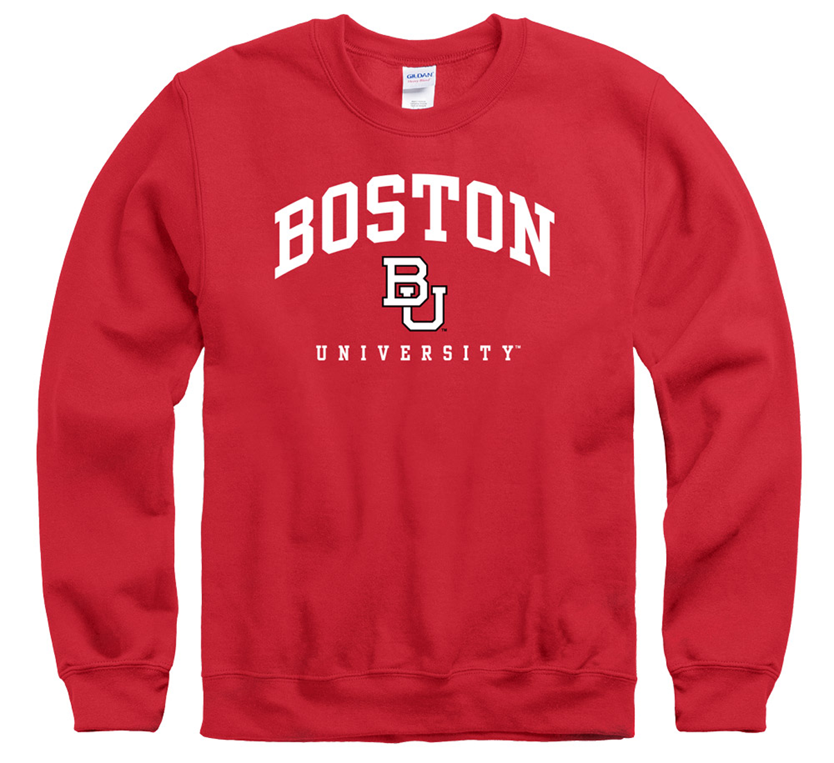 Boston University Terriers Crew Neck Sweatshirt-Red-Shop College Wear