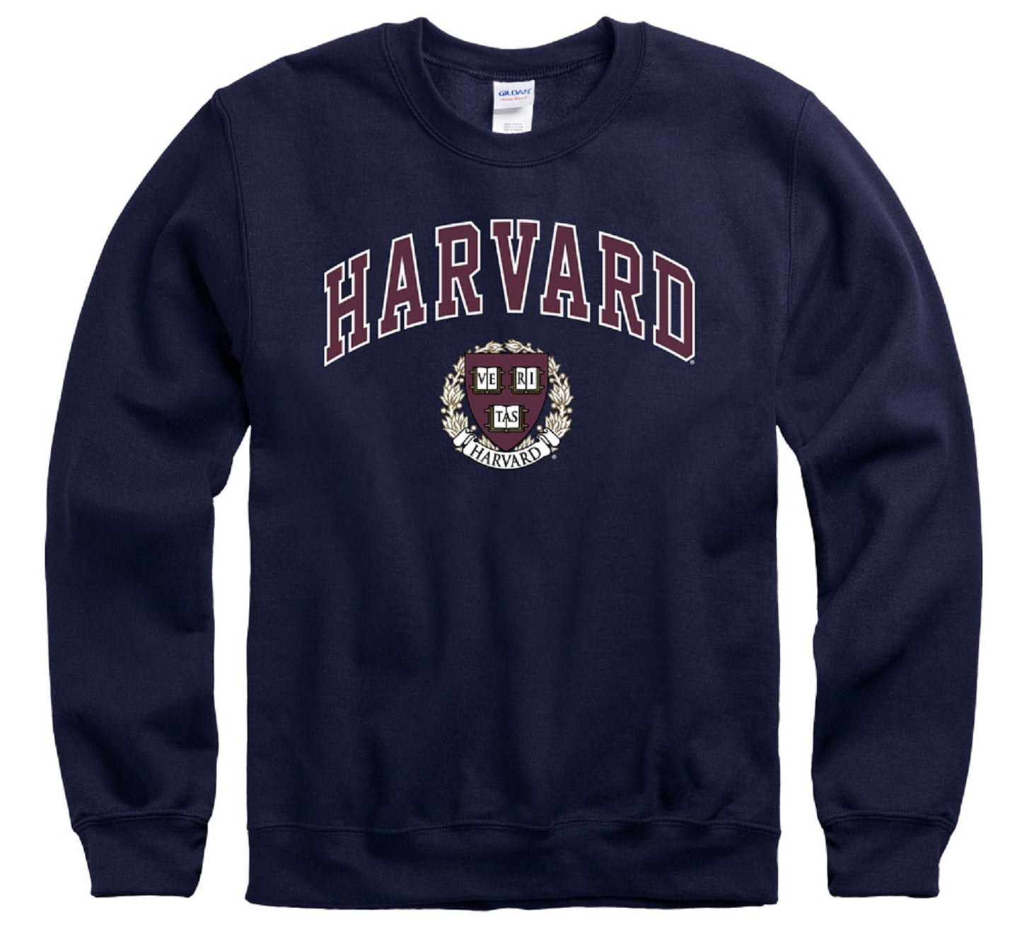 Harvard University Crimson crew-neck sweatshirt-Navy-Shop College Wear