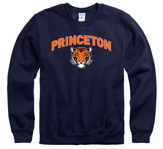 Princeton University Tigers crew-neck sweatshirt-Navy-Shop College Wear