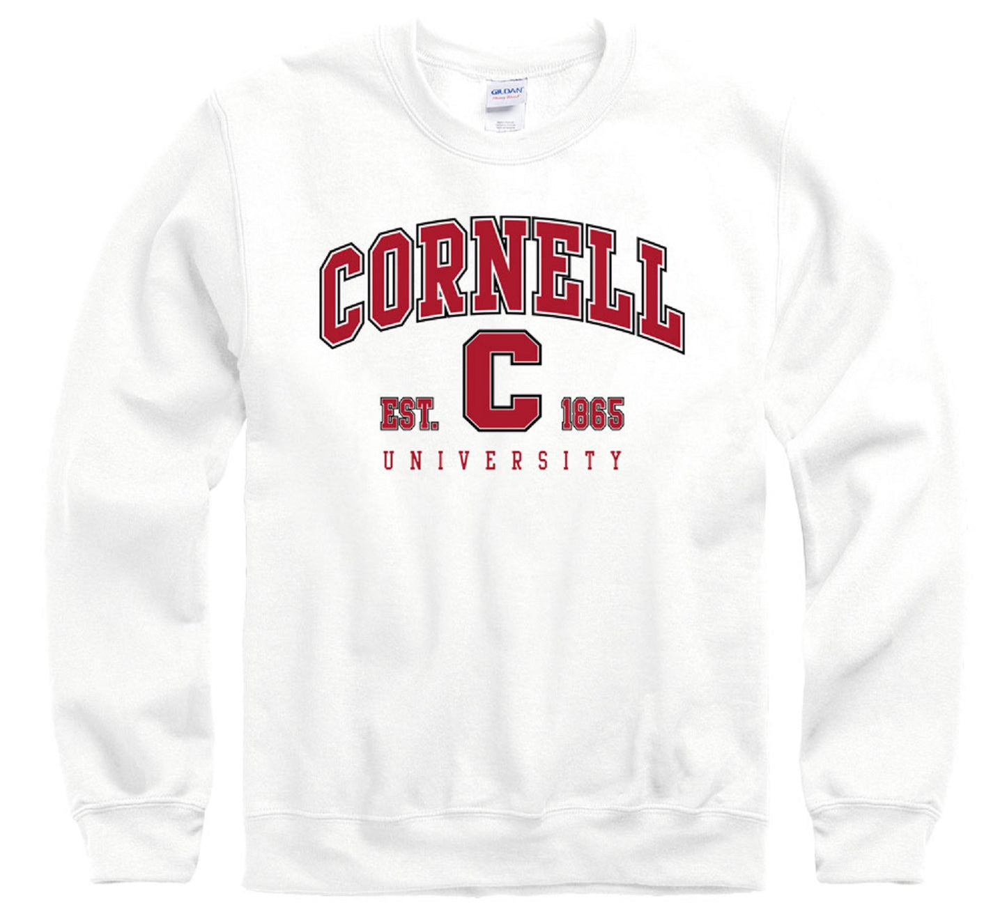 Cornell University Crewneck Sweatshirt, Red