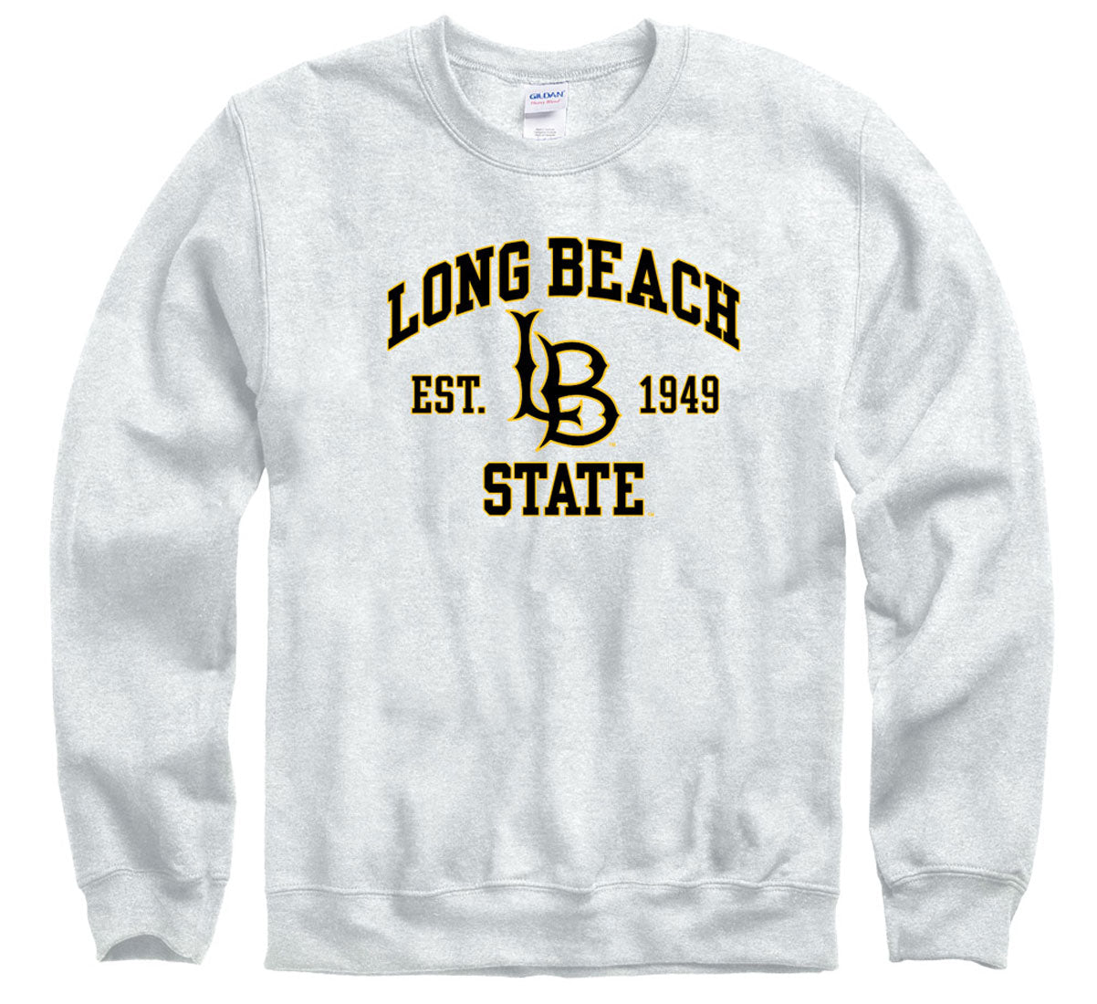 California State University Long Beach- CSULB crew neck sweatshirt-Ash Gray-Shop College Wear
