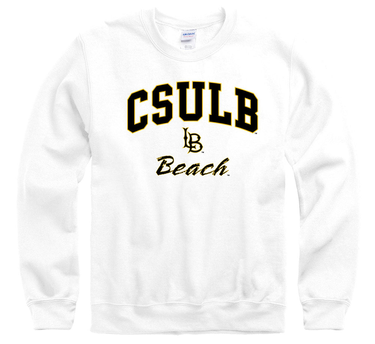 California State Long Beach CSULB Beach crew-neck sweatshirt-Shop College Wear