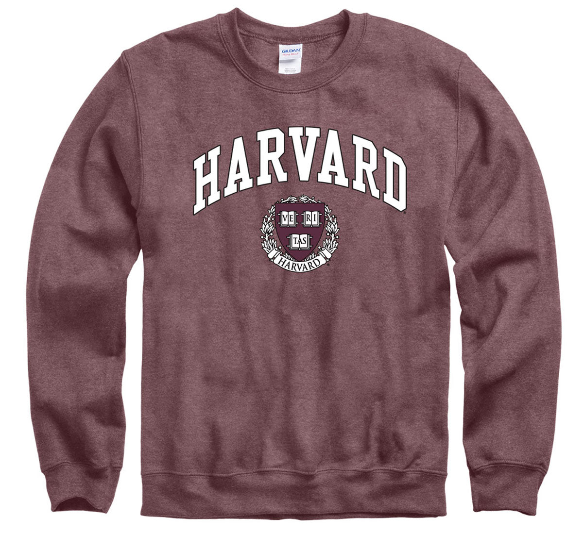 New Agenda Harvard University crew-neck sweatshirt- Heather Maroon-Shop College Wear