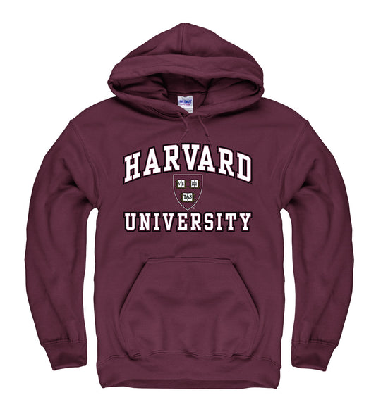 Harvard University Men's Hoodie Sweatshirt-Maroon-Shop College Wear