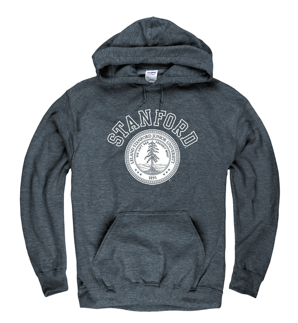 Stanford University Men's Outline Sweatshirt-Charcoal-Shop College Wear