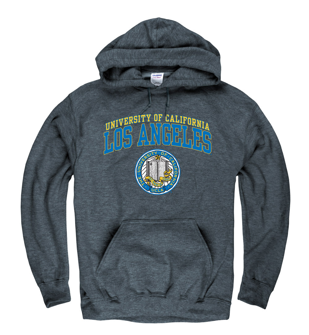 UCLA Double Arch Men's Hoodie Sweatshirt-Charcoal-Shop College Wear