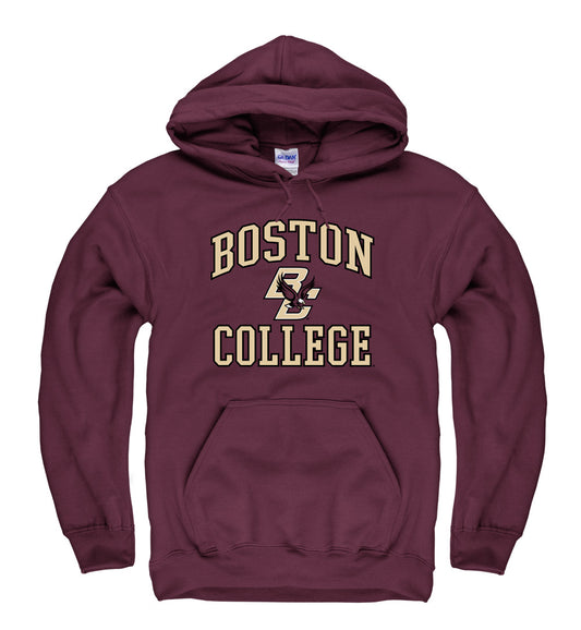 Boston College Eagles Men's Pull Over Hoodie Sweatshirt-Maroon-Shop College Wear