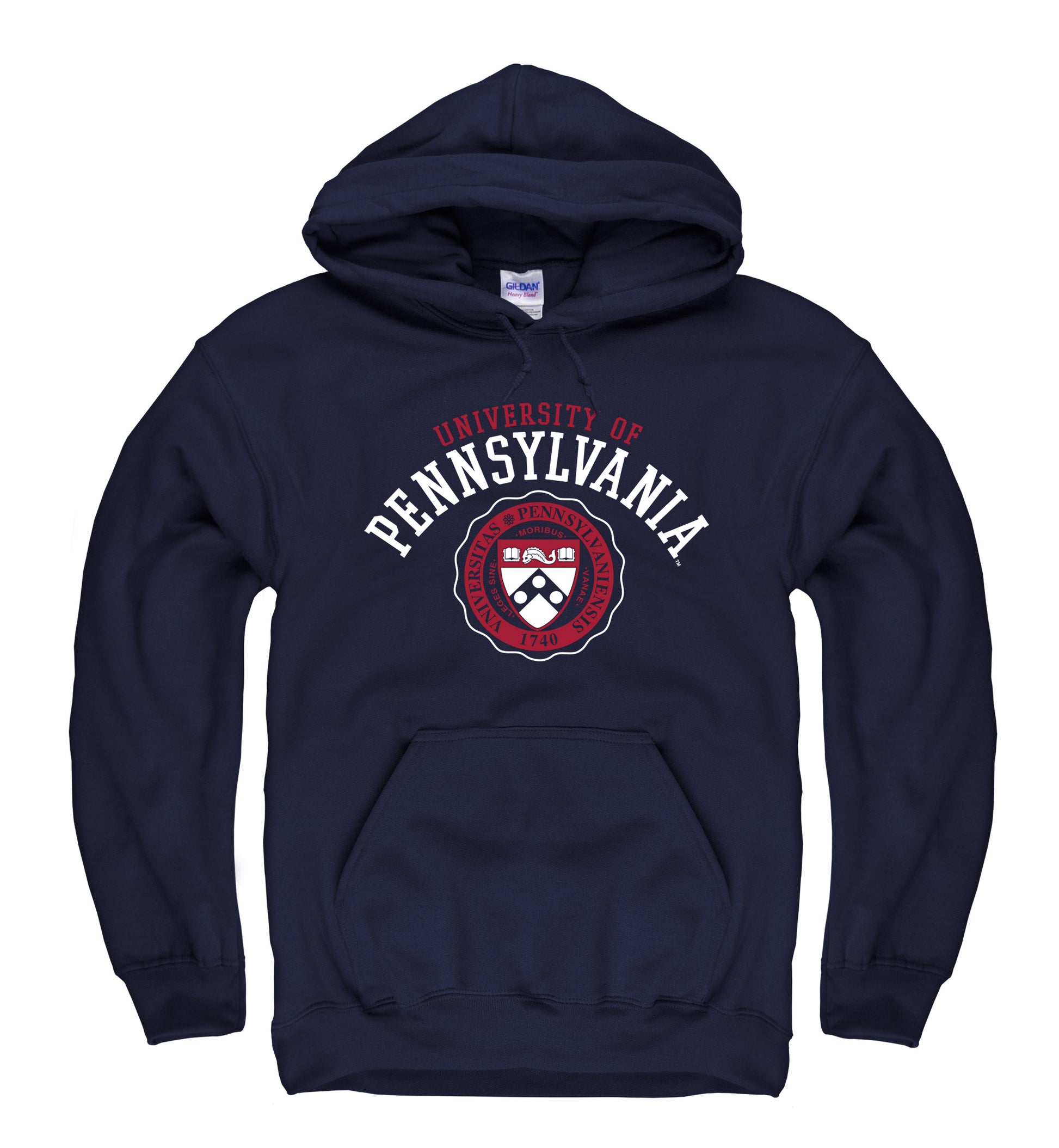 University Of Pennsylvania Penn Hoodie Sweatshirt - Navy-Shop College Wear