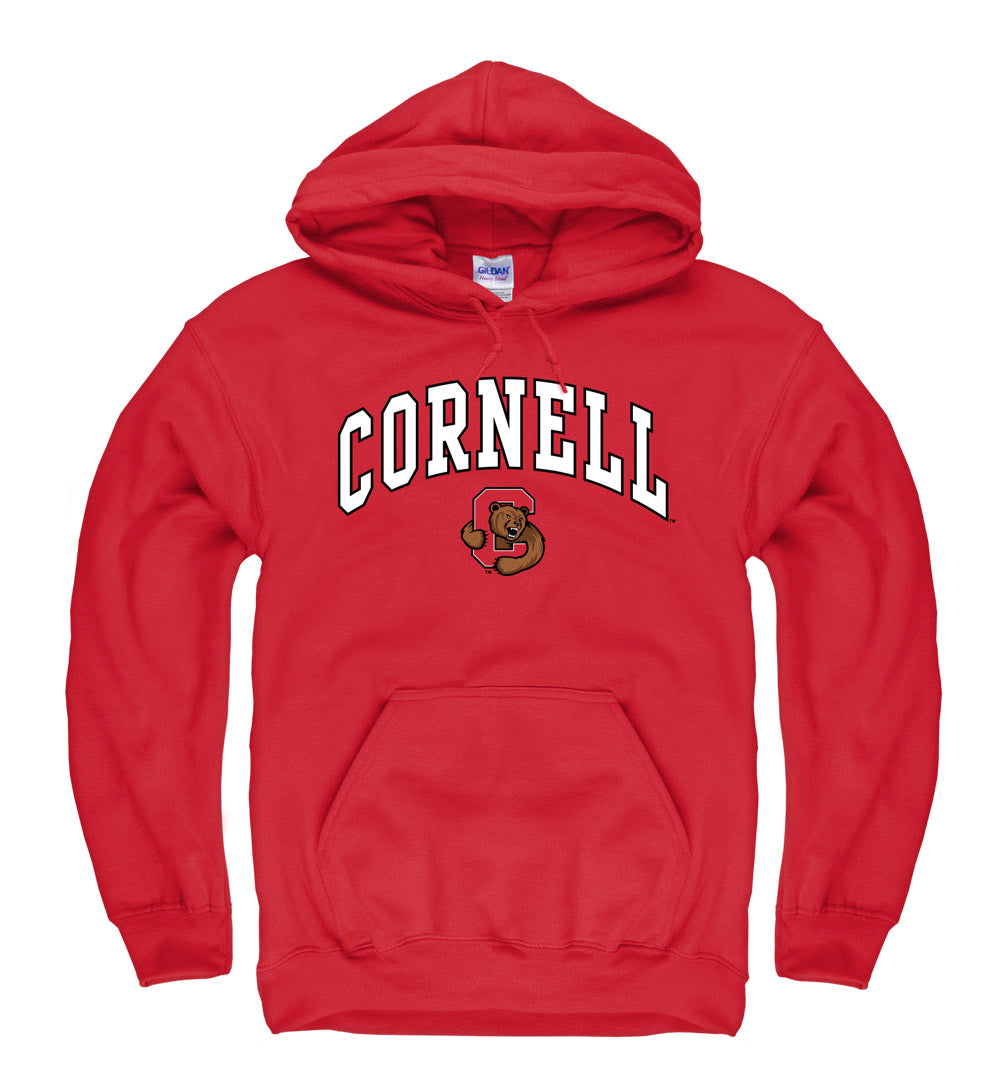 Cornell University Men's Hoodie Sweatshirt-Red-Shop College Wear