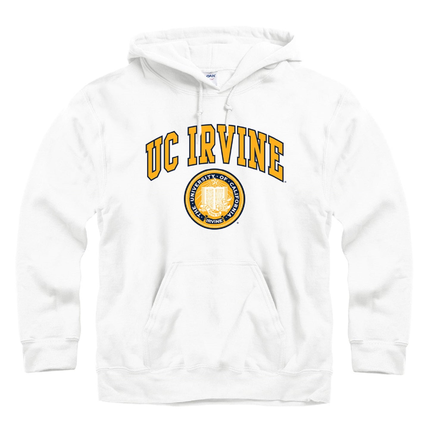 U.C. Irvine arch & seal hoodie sweatshirt-White-Shop College Wear