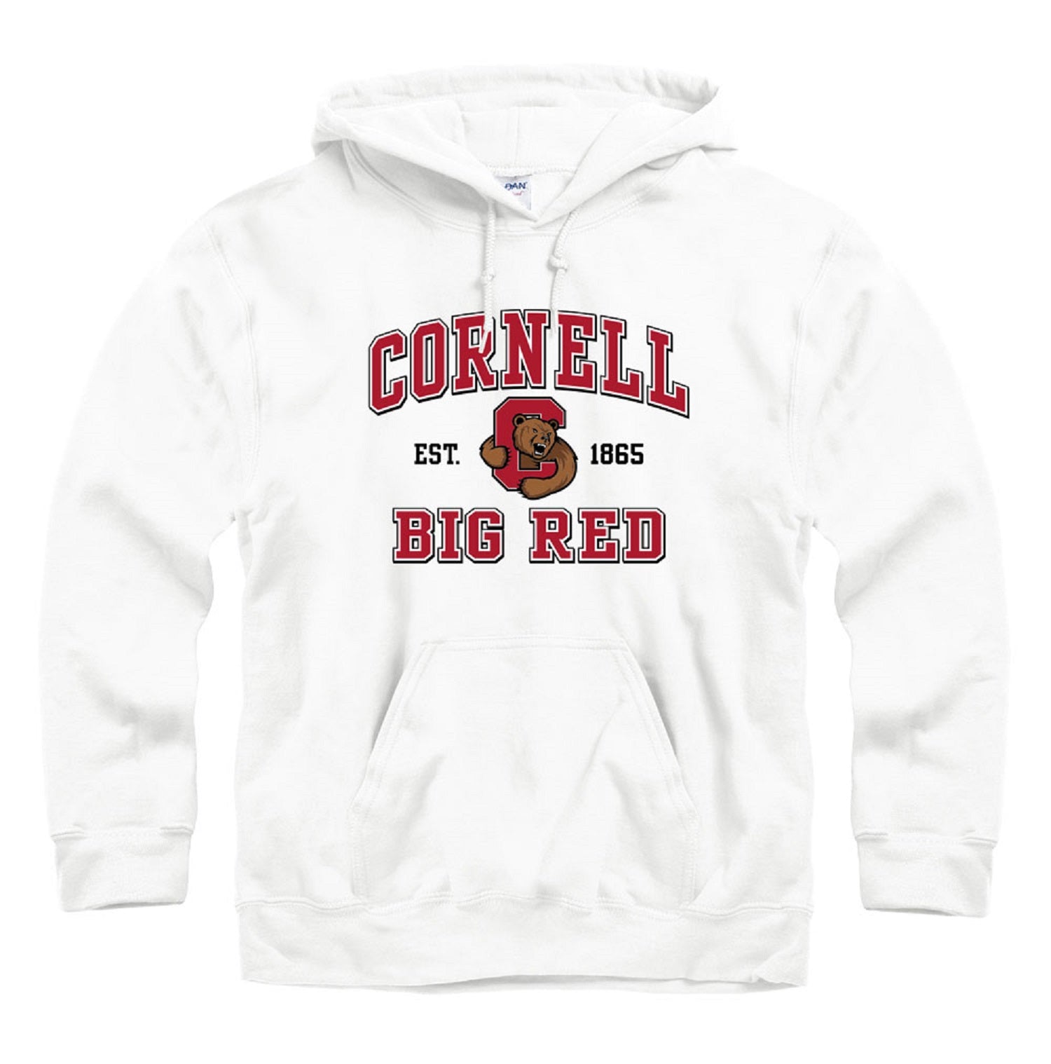 Cornell University Big Red hoodie sweatshirt-White-Shop College Wear