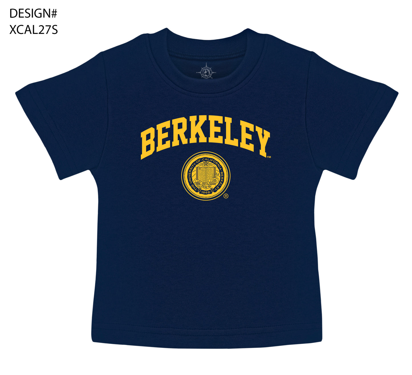 U.C. Berkeley arch & seal Gold ink toddler T-Shirt-Navy-Shop College Wear