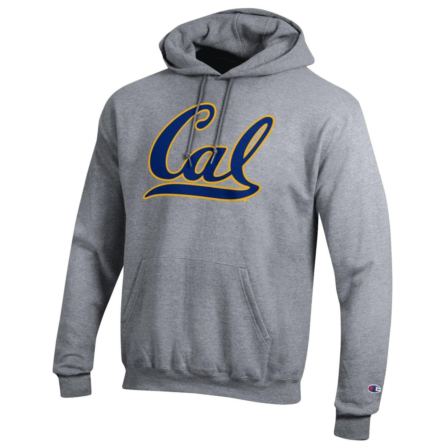 U.C. Berkeley Cal double applique Champion hoodie sweatshirt-Gray-Shop College Wear