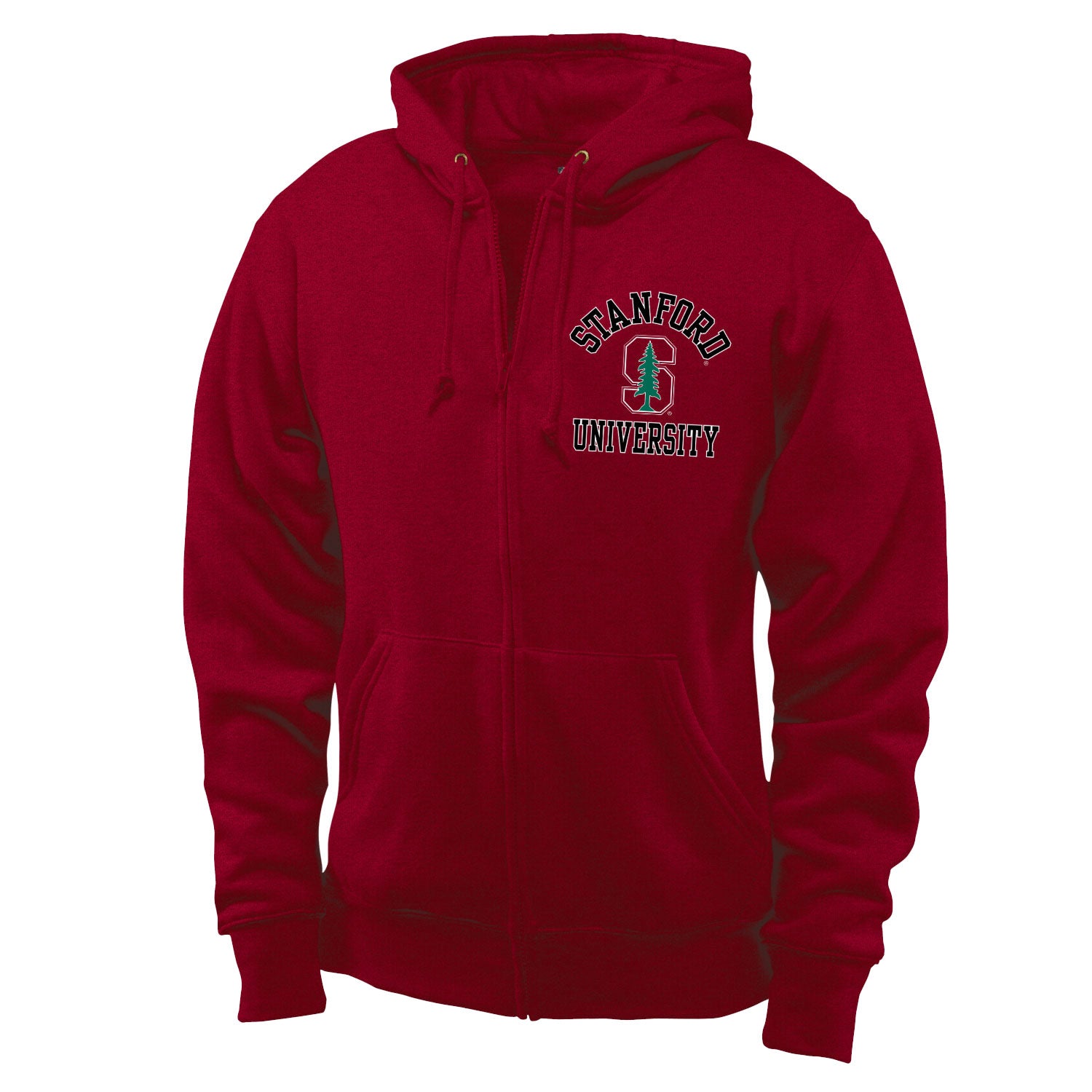 Stanford Cardinal Men's Zip-Up Sweatshirt-Cardinal-Shop College Wear