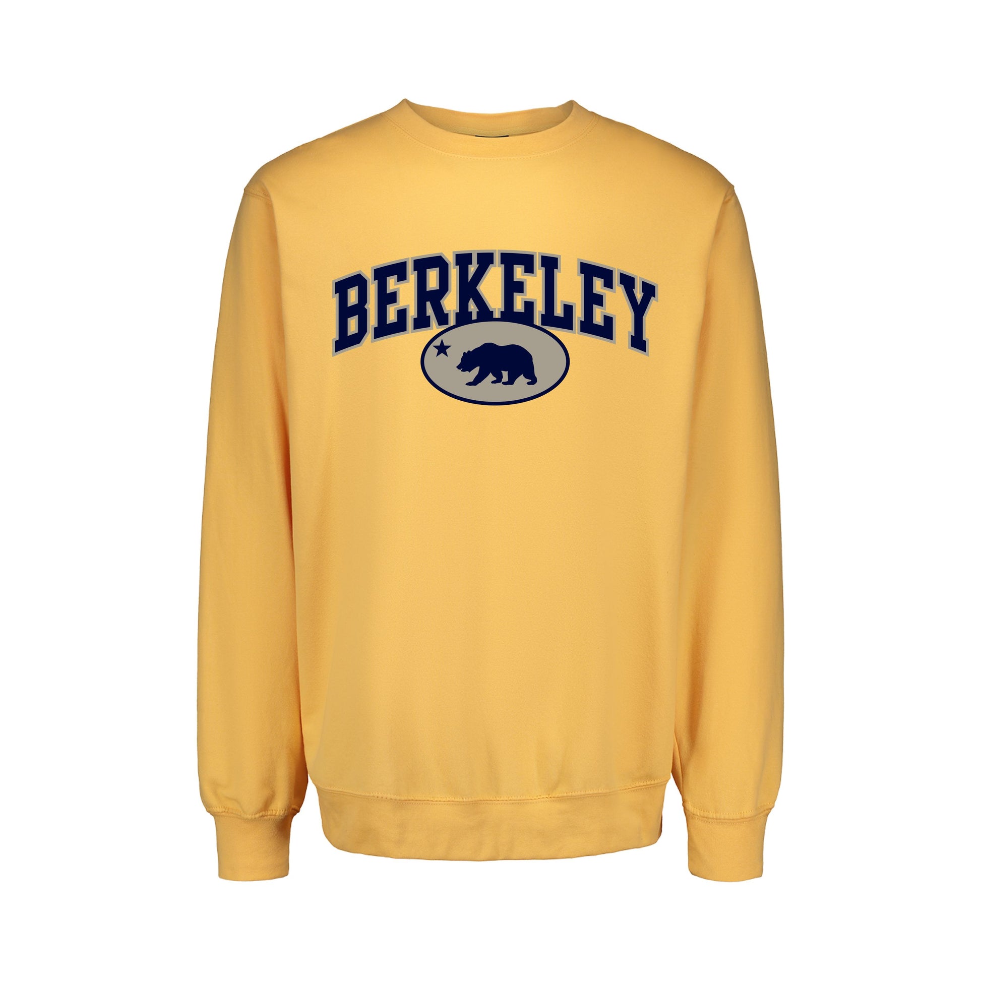 Berkeley California state bear inspired & Oval applique crew-neck sweatshirt-Banana-Shop College Wear