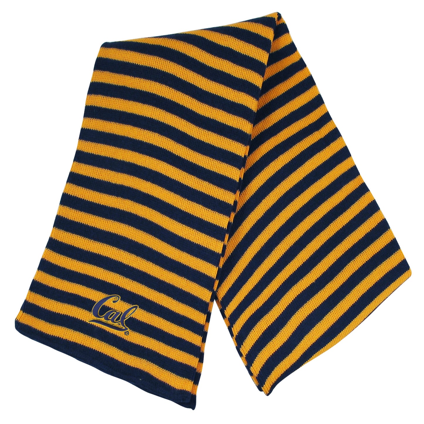 U.C. Berkeley Cal embroidered Micro-Stripe unisex scarf-Gold-Shop College Wear