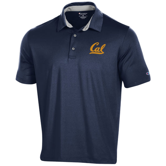 U.C. Berkeley Cal embroidered solid Champion polo-Navy-Shop College Wear