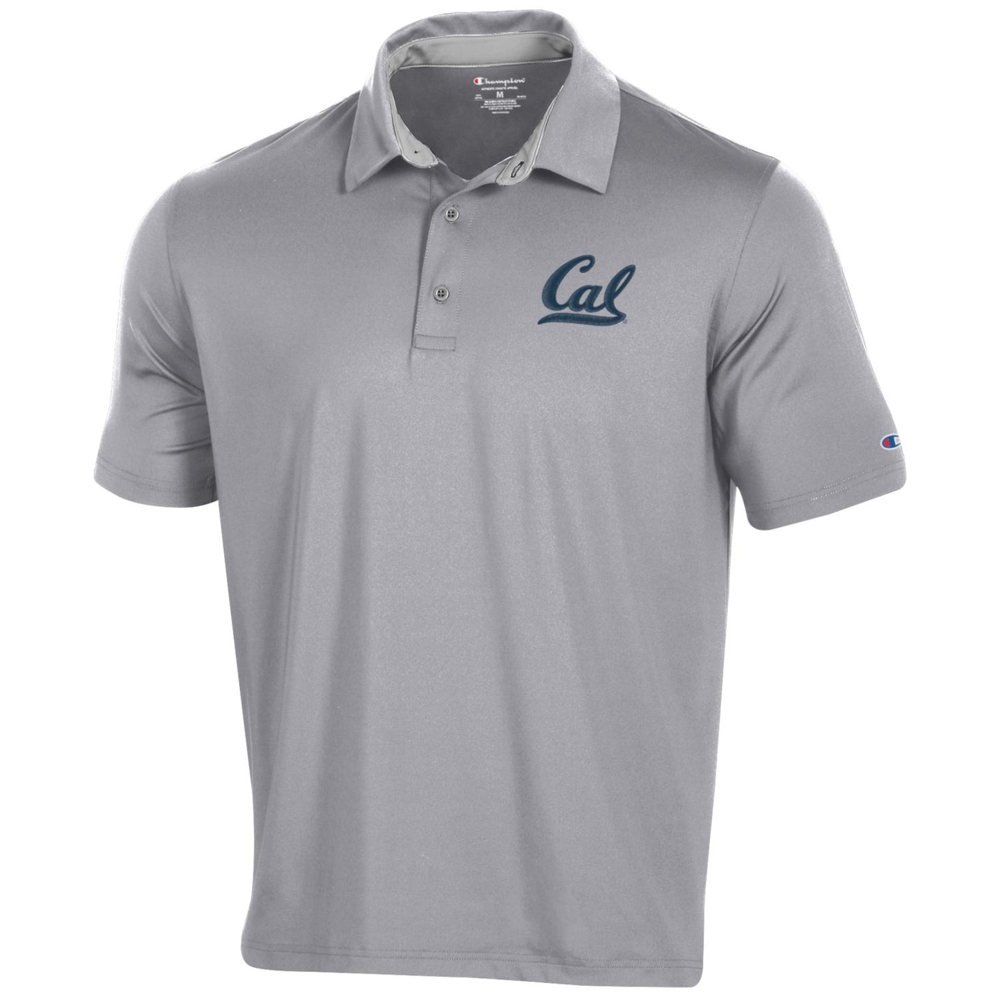 U.C. Berkeley Cal embroidered Champion Dry Performance Polo shirt-Gray-Shop College Wear