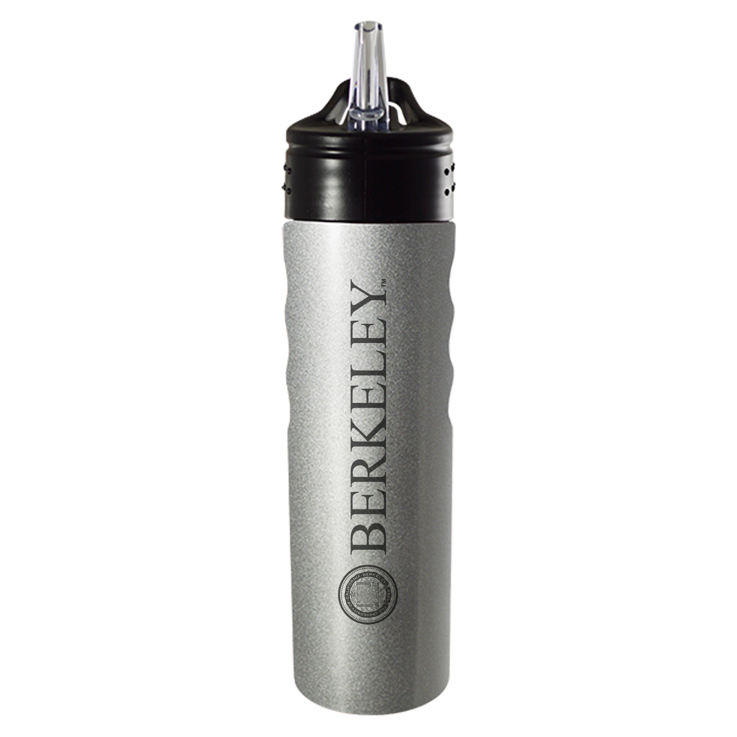 University Of California Berkeley Cal Laser Engraved 24 Oz. Grip Water Bottle-Silver-Shop College Wear