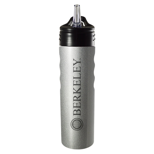 University Of California Berkeley Cal Laser Engraved 24 Oz. Grip Water Bottle-Silver-Shop College Wear