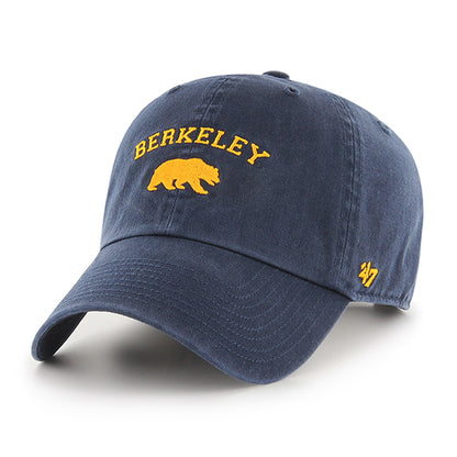 U.C. Berkeley arch and Bear mascot adjustable hat-Navy-Shop College Wear