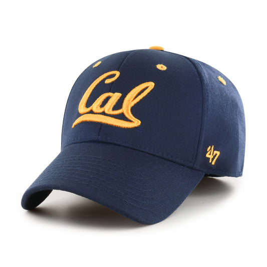 U.C. Berkeley Cal embroidered flex fit contender wool blend hat-Navy-Shop College Wear