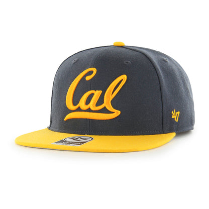 U.C. Berkeley Cal embroidered two tone snap-back hat-Navy-Shop College Wear
