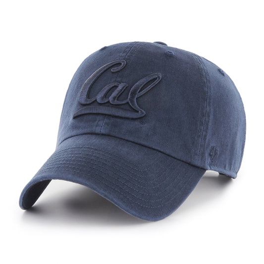 U.C. Berkeley Cal Embroidered tone on tone adjustable hat-Navy-Shop College Wear