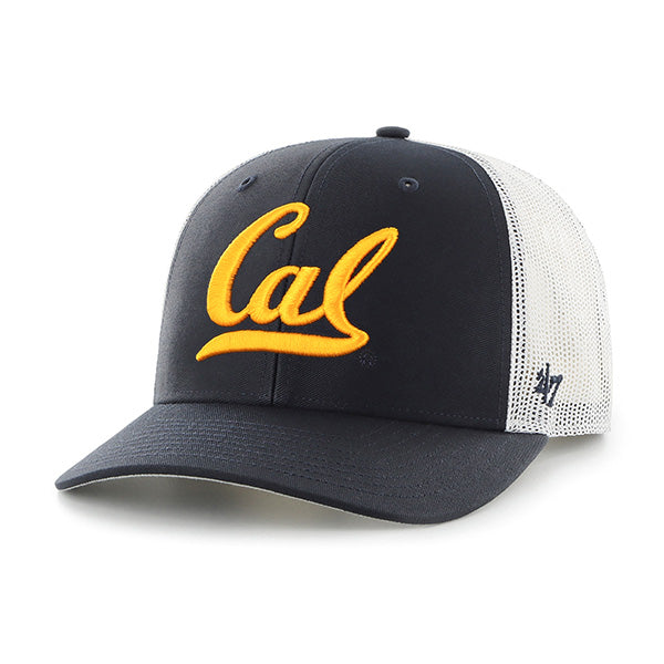 U.C. Berkeley Cal embroidered mesh trucker snap back hat-Navy-Shop College Wear