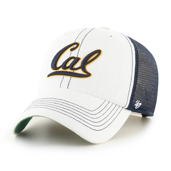 U.C. Berkeley Cal embroidered trucker mesh snap back hat-White-Shop College Wear