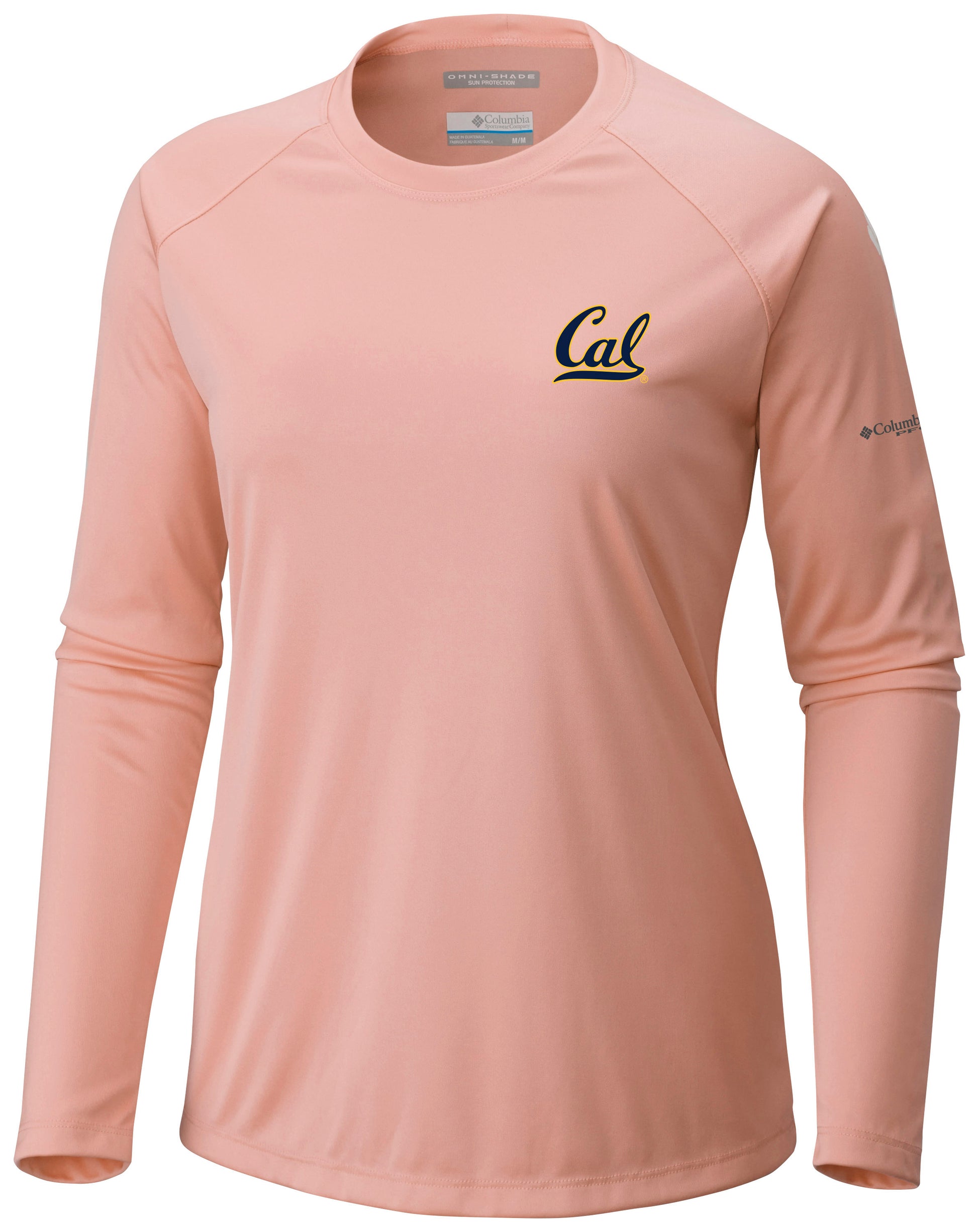 U.C. Berkeley Cal Columbia Omni-Shade long sleeve T-Shirt-Coral-Shop College Wear