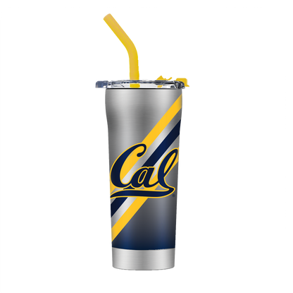 U.C. Berkeley Cal Stainless Steel Straw Tumbler 20 oz.-Silver-Shop College Wear