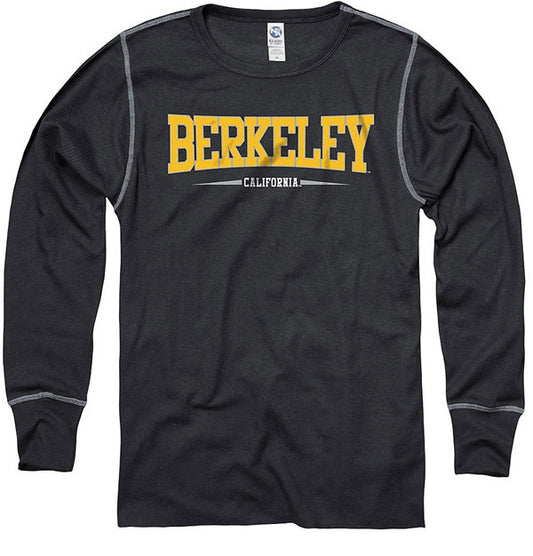 California Golden Bears Berkeley Men's Long Sleeve Thermal - Black-Shop College Wear