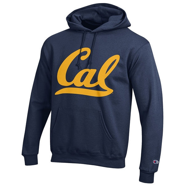 University Of California Berkeley Script Cal Powerblend Champion Men's hoodie Sweatshirt- Navy-Shop College Wear