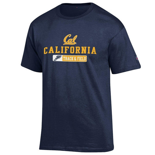 University Of California Berkeley Cal Champion Men's Track & Field T-Shirt - Navy-Shop College Wear