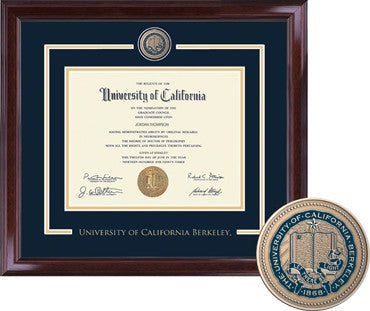 University Of California Berkeley Cal Showcase Masterpiece Brass Encore Diploma Frame - NAVY-Shop College Wear
