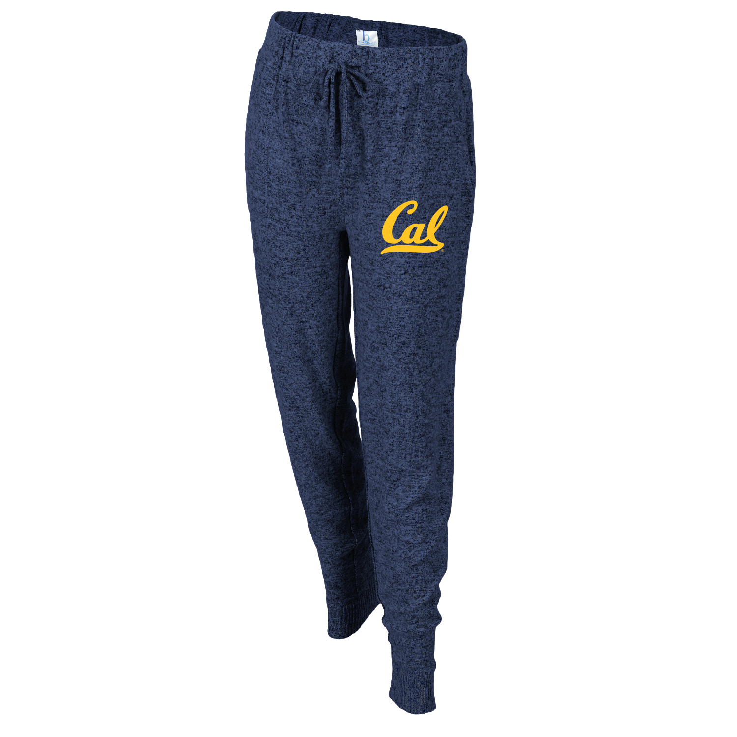U.C. Berkeley Cal embroidered women's sweater knit cuddle jogger pants-Navy/heather-Shop College Wear