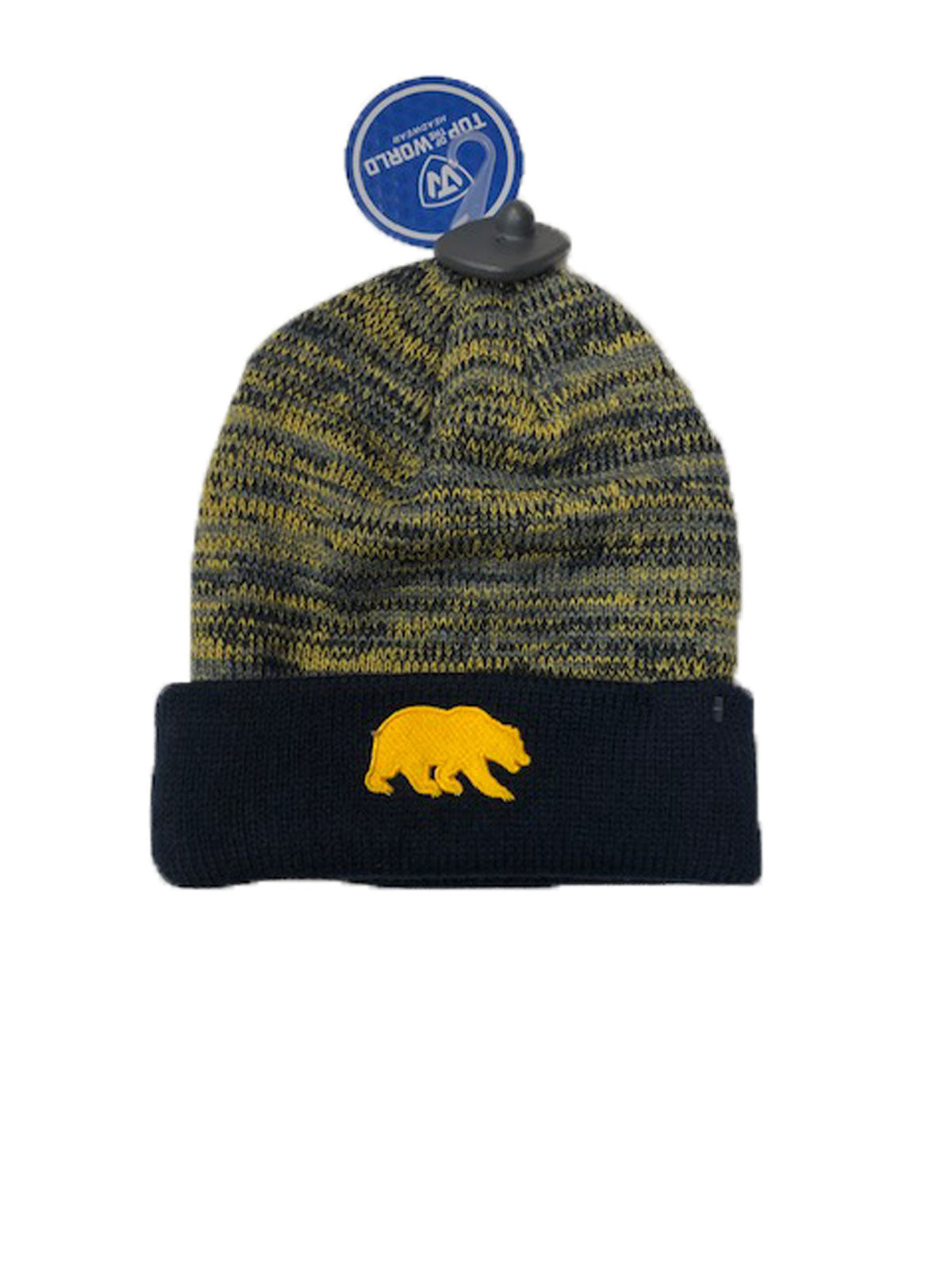 U.C. Berkeley Cal multi color tweed beanie hat-Navy-Shop College Wear