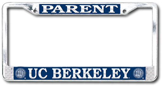 U.C. Berkeley Parent polished Chrome license plate frame-Silver-Shop College Wear