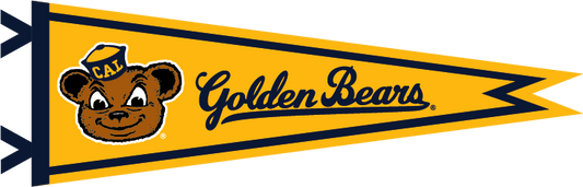 California Golden Bears Cal Oski Dovetail flock plus pennant 9"x27"-Gold-Shop College Wear