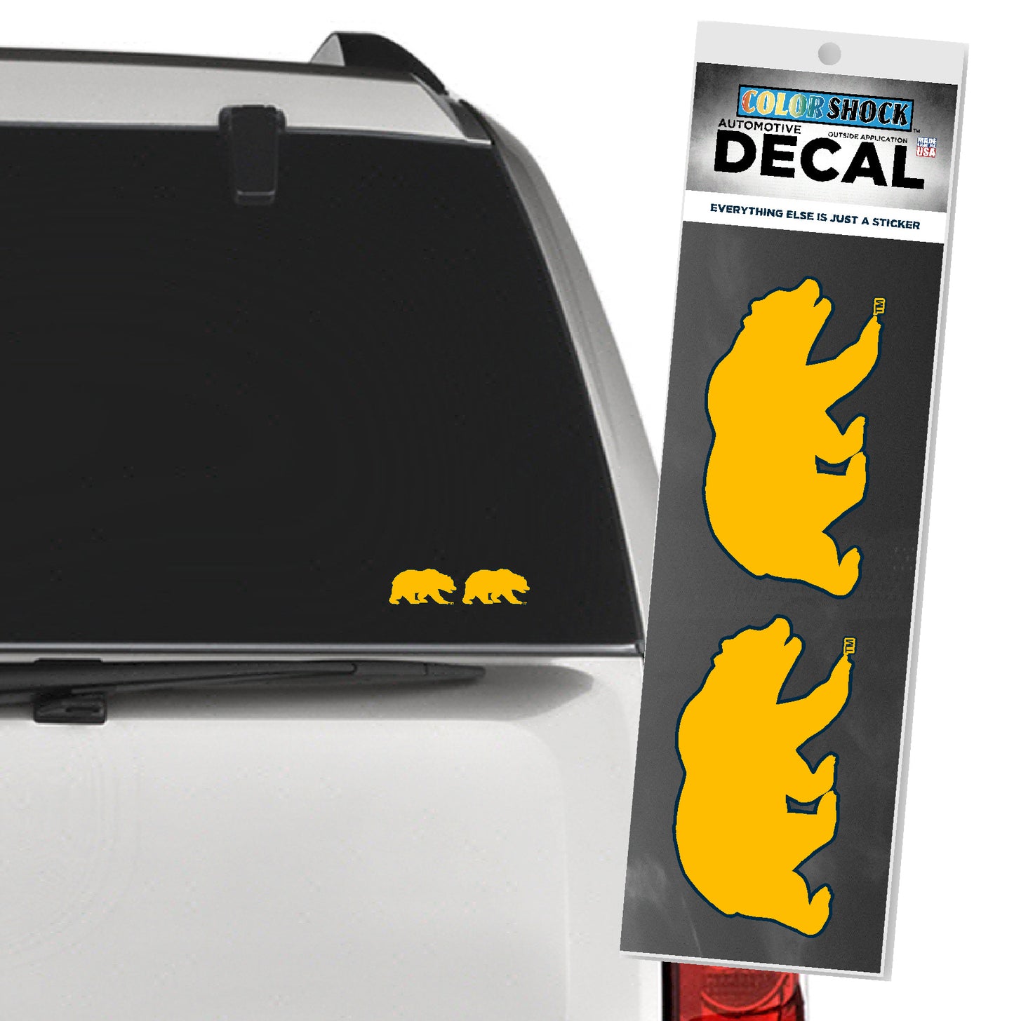 U.C. Berkeley Cal walking bear mascot double exterior decal-Navy-Shop College Wear