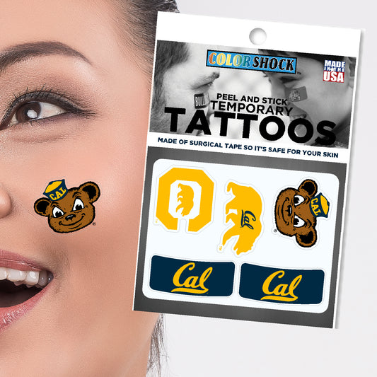 U.C. Berkeley tattoo stickers Oski Bear and Cal-Shop College Wear