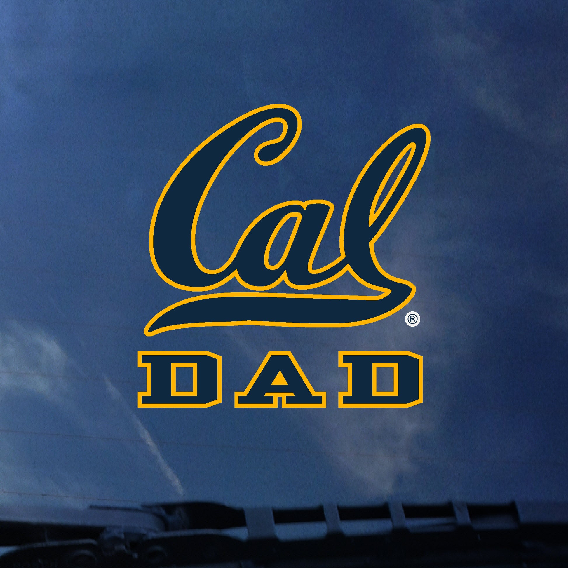 U.C. Berkeley Cal over dad navy Decal sticker-Shop College Wear