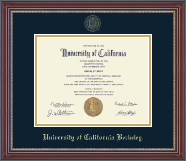 University Of California Berkeley Embossed Diploma Frame-Shop College Wear