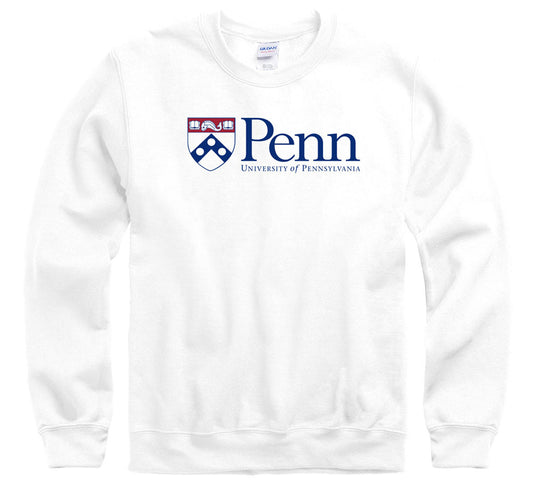 University of Pennsylvania Penn crew-neck sweatshirt-white-Shop College Wear